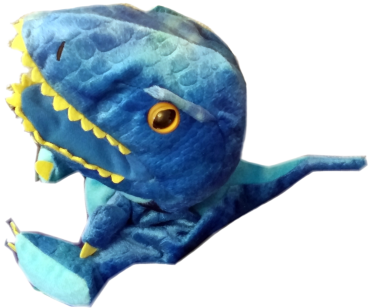 Handspielpuppe Tyranosaurus Rex シ Handpuppe mit Klappmaul シ Blau