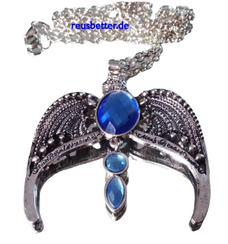 Harry Potter Ψ Ravenclaw Diadem Halskette Phönix Ψ Silber - Blau