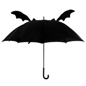 Unisex Stockschirm Fledermaus mit Ohren 3D ☀ 75 cm Lang ☀ Sonnenschirm - Regenschirm für Erwachsene