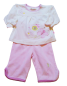 Preview: Kleinkinder Baby Zweiteiler Rosa Weiß größe 62