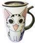 Preview: Nemu Neko Isolierbecher 600ml mit To Go Deckel - Anime Thermobecher