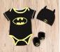 Preview: Batman Motiv Baby Set - 3 Teile Body Mütze und Schuhe
