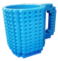 Preview: Trinkbecher - Kaffeebecher Bausteine 3D DIY - 350 ml Naviblau