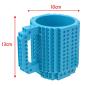 Preview: Trinkbecher - Kaffeebecher 3D Bausteine DIY - 350 ml Neon Grün