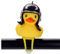 Preview: Biker Badeente mit Vikinger Helm und Licht Deko Entchen Fahrrad - Bike
