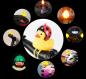 Preview: Biker Badeente mit Vikinger Helm und Licht Deko Entchen Fahrrad - Bike