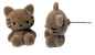Preview: Hello Kitty Flock Ohrstecker ☆ Flock Plüschohrringe Hello Kitty