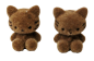 Preview: Hello Kitty Flock Ohrstecker ☆ Flock Plüschohrringe Hello Kitty