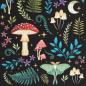 Preview: Dark Forest Schultertasche Giftpilze Pflanzen Schwarz