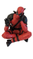 Preview: Deadpool Deko Figur Kantensitzer | Desktop -Auto Figur sitzend - mit Box