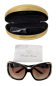 Preview: Design Damen Sonnenbrille Sarah Kern mit Goldenem Hartschalen Etui