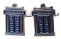 Preview: Doctor WHO Tardis Police Box Metall Manschettenknöpfe Blau Silber