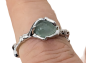 Preview: Elbenring Waldring 925 Silber Äste mit grünem Jadestein verstellbar