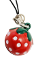 Preview: Erdbeer Glöckchen Schelle Anhänger Rot oder Rosa