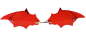 Preview: Fledermaus Vampir Sonnenbrille Gothic Brille Unisex ROT
