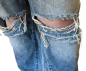Preview: Damen Fetzenjeans | Übergröße EUR 56 | Kick Flare | High Waist  Damen Jeans von H+M