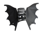 Preview: Fledermaus Haarklammer – Gothic Haar Accessoire Schwarz Metall groß