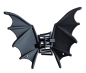 Preview: Fledermaus Haarklammer – Gothic Haar Accessoire Schwarz Metall groß