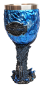 Preview: Weinkelch 3D Game of Thrones  - Drachen Motiv Eis Blau -  Harz/Edelstahl Weinglas