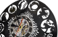 Preview: Wanduhr Vinyl Schallplatte Game of Thornes Häuser Wappen Upcycling
