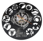 Preview: Wanduhr Vinyl Schallplatte Game of Thornes Häuser Wappen Upcycling