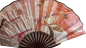 Preview: Genshin Impact Yae Miko Anime Bambus Seiden Fächer ☆ 33cm