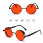 Preview: Steampunk Sonnenbrille Retro Gohtic Google Metall Brille Rot