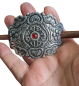 Preview: Gothic -Vikinger Knot Haarspange Silber Vintage Ornamente mit Holz Schiebenadel