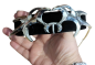 Preview: Punk Industrial Haarreif Schwarz-Silber – Spike-Design mit Ketten