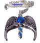 Preview: Harry Potter Ψ Ravenclaw Diadem Halskette Phönix Silber - Blau