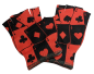 Preview: Handschuhe Joker Karten ☢ Harley Quinn ☢ Fingerlose Handschuhe Unisex