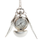 Preview: Harry Potter Snitch Quidditch Kette mit Uhr Goldener Schnatz Metall - Silber