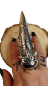 Preview: Gliederring Punisher Hydra Totenkopf Punk Gothic Ring Antik Silber