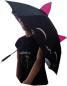 Preview: Regenschirm Grinsekatze mit Ohren | Kawaii  | Stockschirm 72 cm Lang | Ausgefallene Regenschirme