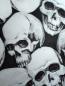 Preview: Herren-Krawatte Totenköpfe Schwarz-Weiß – Gothic, EBM, Punk
