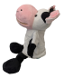 Preview: Handspielpuppe Kuh Handpuppe mit Klappmaul weiß-schwarz