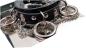 Preview: Echtleder Halsband | Gothic - Clubware - Harajuku mit O-Ringen und Ketten Schwarz