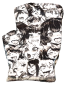 Preview: Manga Ahegao Motiv Handschuhe Manga Print Motiv Fingerlose Unisex Handschuhe
