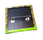 Preview: Motiv Minecraft Metall Pins Ansteckbuttons Creeper, Schweinchen, Pixelblock, Steve