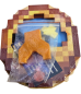 Preview: Minecraft inspirierte Kompass Uhr 3D 24h Wand Tisch Deko