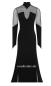 Preview: Maxi Damenkleid von Necessary Evil  mit Amaterasu Mesh Vampir Kleid schwarz  - L