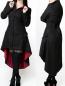 Preview: Necessary Evil | Medea Red Lined High-Low Mantel | Gothic Vokuhila | XL