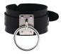 Preview: O-Ring Leder Armband  - Nieten Schwarz Silber -  Gothic - Club - Harajuku