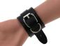 Preview: O-Ring Leder Armband  - Nieten Schwarz Silber -  Gothic - Club - Harajuku