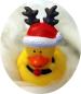 Preview: Weihnacht*s Quietscheentchen Badeente Weihnachtsmütze Elch