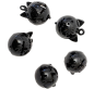 Preview: Halloween Schwarze Katze Glöckchen Schlüsselanhänger Katzen Schelle DIY Geschenk