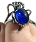 Preview: Gothic/Vintage Spinnenring Silber - Harzstein Blau verstellbar
