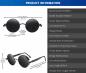 Preview: Steampunk Sonnenbrille Retro Gohtic Google Metall Schwarz