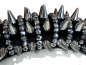 Preview: Gothic Industrial Breiter Haarreif Schwarz-Silber – Spike-Nieten
