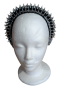 Preview: Gothic Industrial Breiter Haarreif Schwarz-Silber – Spike-Nieten